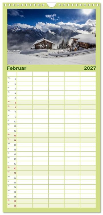 Produktbild: Familienplaner 2027 - Bergbauernh&ouml;fe im Ultental mit 5 Spalten (Wandkalender, 21 x 45 cm) CALVENDO