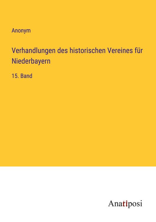 Produktbild: Verhandlungen des historischen Vereines f&uuml;r Niederbayern