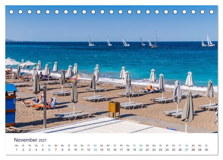Produktbild: Str&auml;nde der Insel Rhodos (Tischkalender 2027 DIN A5 quer), CALVENDO Monatskalender
