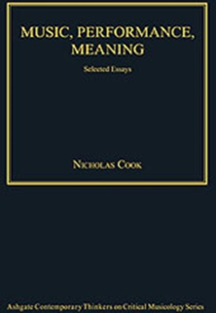 Produktbild: Cook, N: Music, Performance, Meaning