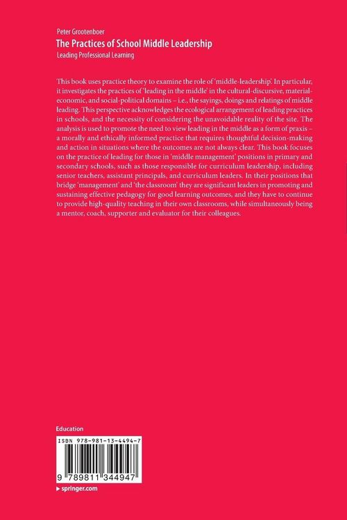 Produktbild: The Practices of School Middle Leadership