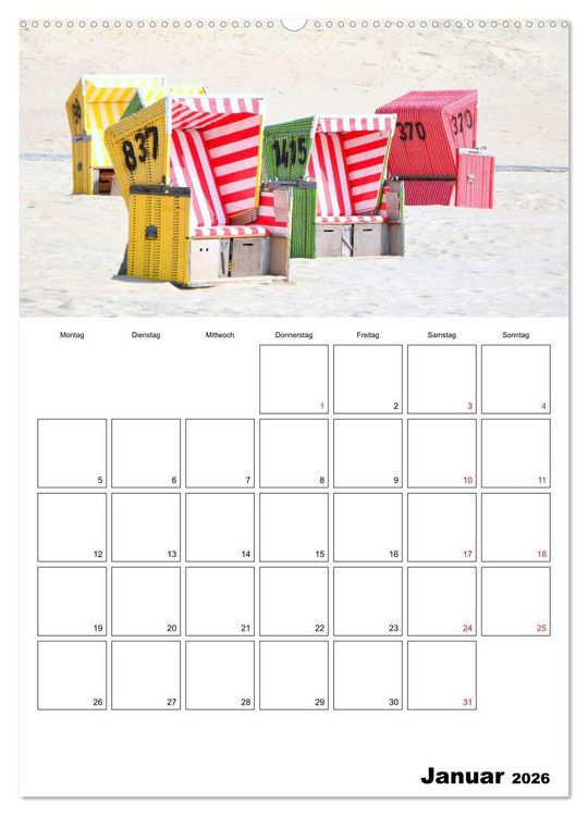 Produktbild: Langeoog - eine Trauminsel (hochwertiger Premium Wandkalender 2026 DIN A2 hoch), Kunstdruck in Hochglanz