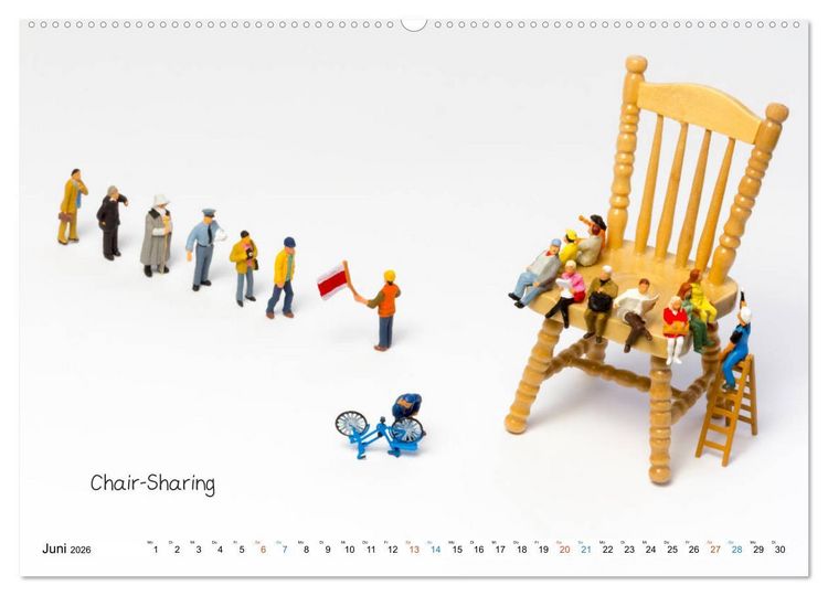 Produktbild: Chair-Sharing ... und andere Mini-Welten (Wandkalender 2026 DIN A2 quer), CALVENDO Monatskalender