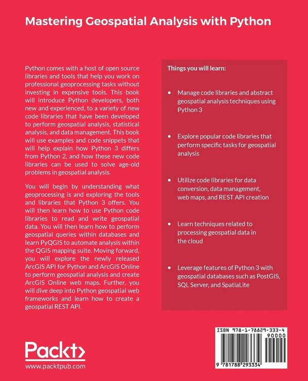 "Mastering Geospatial Analysis with Python" von Silas Toms Buch auf ...