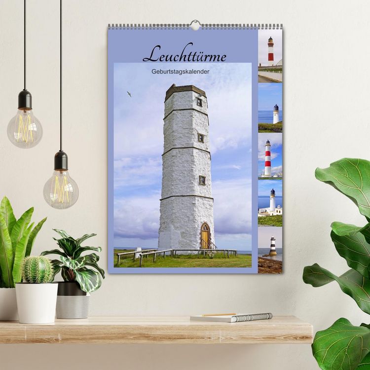 Produktbild: Leuchtt&uuml;rme - Geburtstagskalender (Wandkalender 2026 DIN A2 hoch), CALVENDO Monatskalender