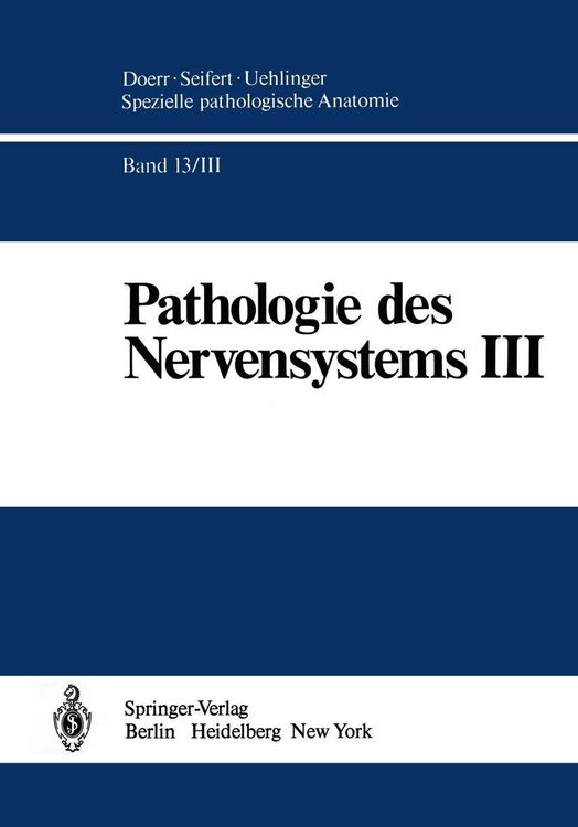 Produktbild: Pathologie des Nervensystems III