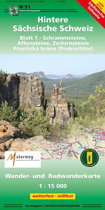 Produktbild: Hintere S&auml;chsische Schweiz Blatt 1 - Schrammsteine, Affensteine, Zschirnsteine
