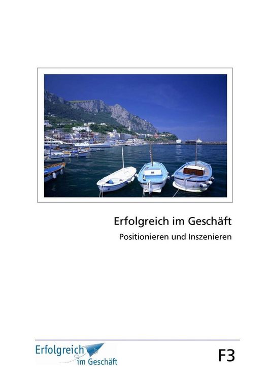 Produktbild: Modul F3: Positionieren und Inszenieren