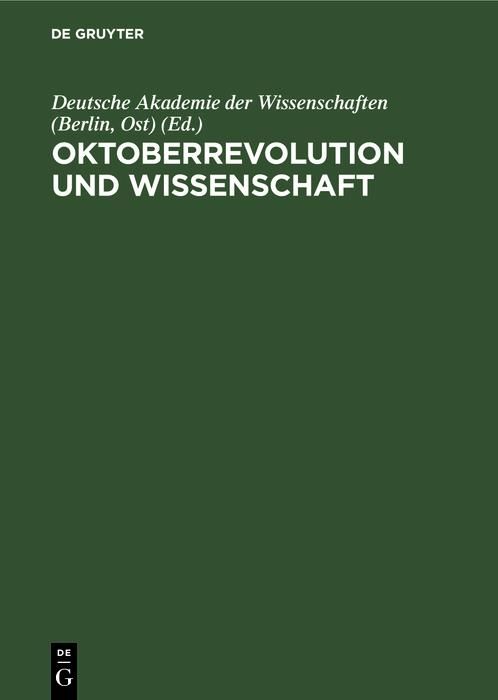 Produktbild: Oktoberrevolution und Wissenschaft