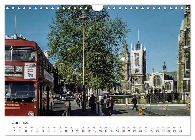 Produktbild: London - Vintage Views (Wandkalender 2026 DIN A4 quer), CALVENDO Monatskalender