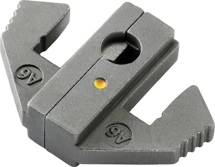 Produktbild: TOOLCRAFT PLE-0A6 Crimp-Eins&auml;tze Isolierte Flachsteckh&uuml;lsen Quetschbereich: 4.0 bis 6.0 mm&sup2; Passend f&uuml;r Marke (Zangen): TOOLCRAFT PZ-500