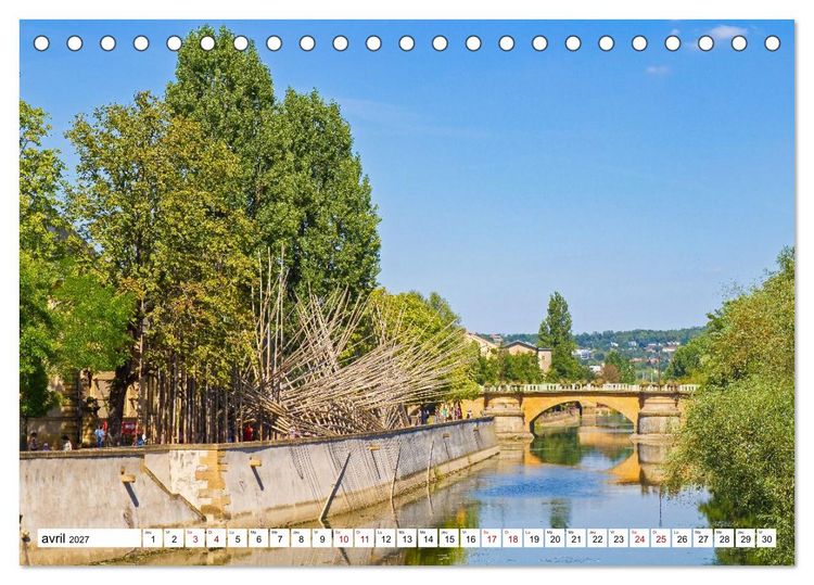 Produktbild: Nancy et Metz &ndash; Tr&eacute;sors uniques en Lorraine (Calendrier de bureau 2027 DIN A5 vertical), CALVENDO calendrier mensuel