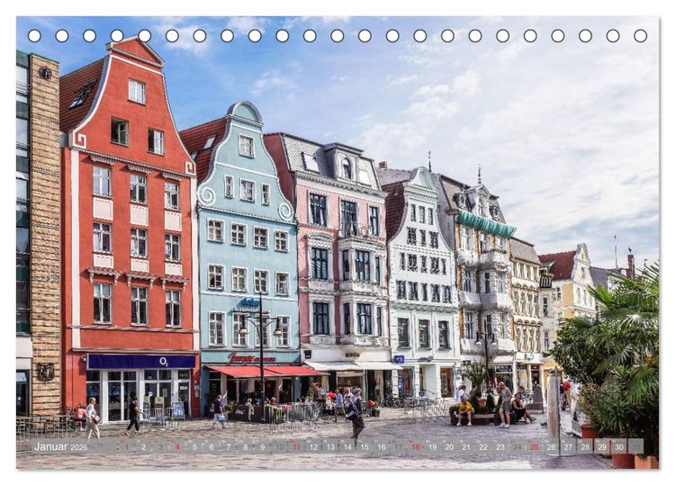 Produktbild: Rostock und Warnem&uuml;nde - Tor zur Welt (Tischkalender 2026 DIN A5 quer), CALVENDO Monatskalender