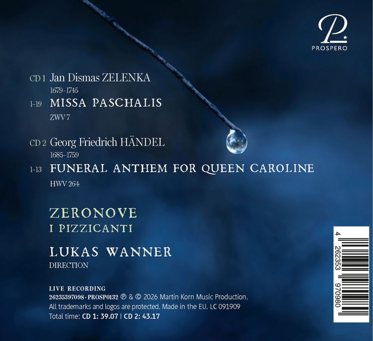 Produktbild: Missa Paschalis; Funeral Anthem for Queen Caroline,2 Audio-CD