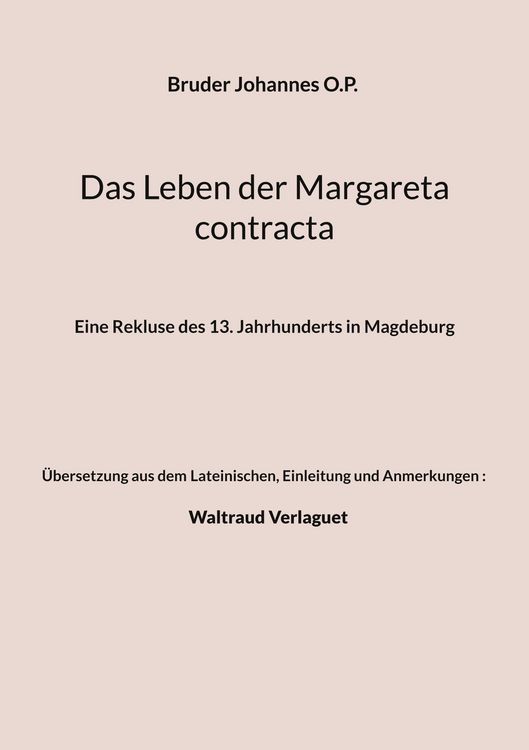 Produktbild: Das Leben der Margareta contracta