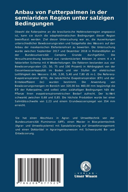 Produktbild: Anbau von Futterpalmen in der semiariden Region unter salzigen Bedingungen