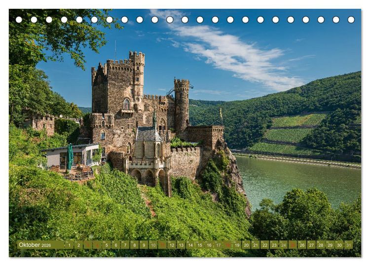 Produktbild: Burgen und Festungen am Mittelrhein (Tischkalender 2026 DIN A5 quer), CALVENDO Monatskalender