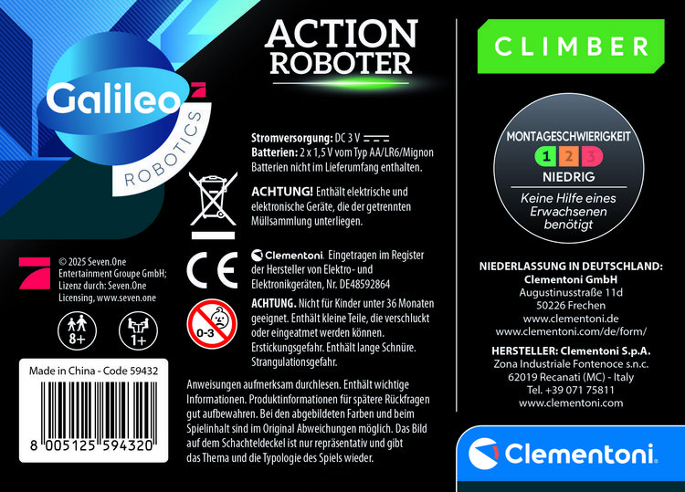 Produktbild: Experimentierset Galileo Action Roboter Climber gr&uuml;n/wei&szlig;