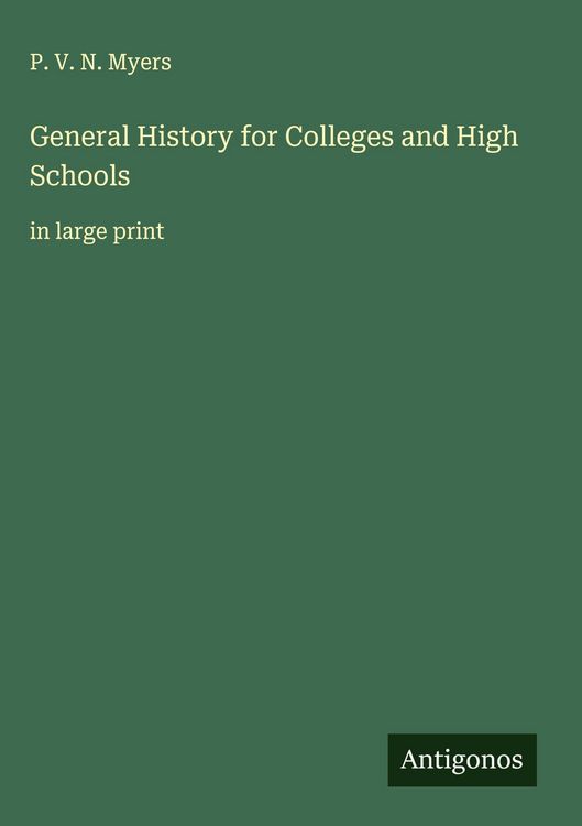 Produktbild: General History for Colleges and High Schools