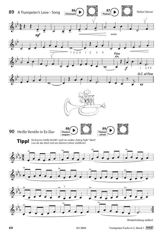 Produktbild: Trompeten Fuchs f&uuml;r Posaunenchor, Band 1