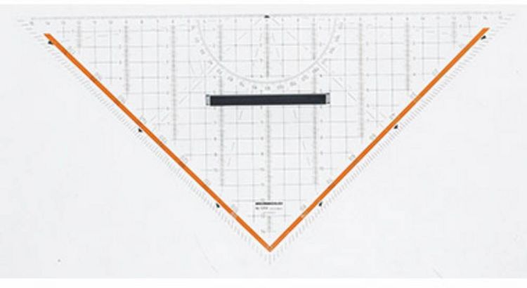 Produktbild: Rumold Geometriedreieck 1058 Transparent L&auml;nge der Hypotenuse: 32.5cm
