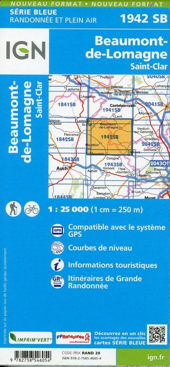 Produktbild: Beaumont-de-Lomagne.St-Clar 1:25 000