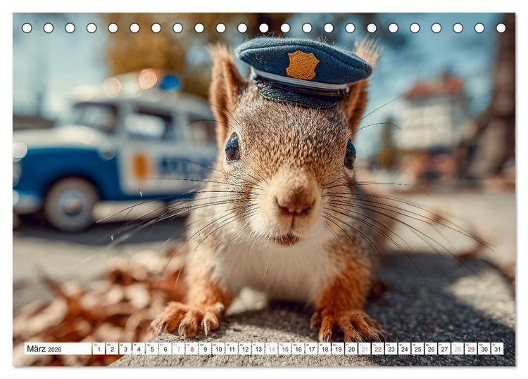 Produktbild: Eichh&ouml;rnchen - Die lustigen Tiere und ihre Berufe im Wald (Tischkalender 2026 DIN A5 quer), CALVENDO Monatskalender