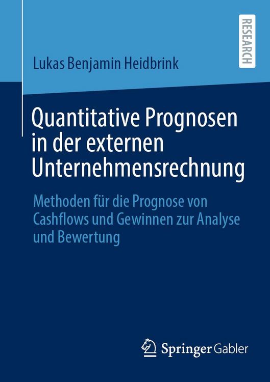 Produktbild: Quantitative Prognosen in der externen Unternehmensrechnung