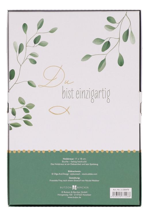 Produktbild: Kinderholzkreuz - Du bist einzigartig