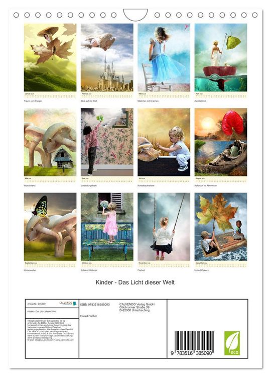 Produktbild: Kinder - Das Licht dieser Welt (Wandkalender 2026 DIN A4 hoch), CALVENDO Monatskalender