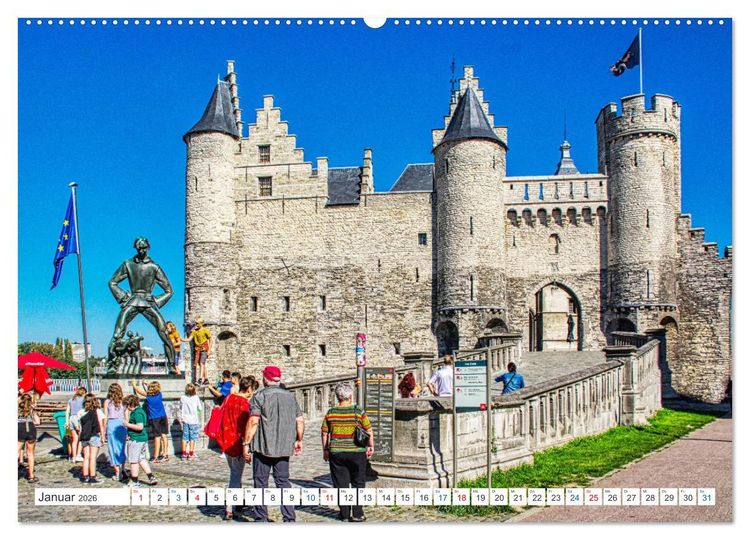Produktbild: Antwerpen - sehen und erleben (Wandkalender 2026 DIN A2 quer), CALVENDO Monatskalender