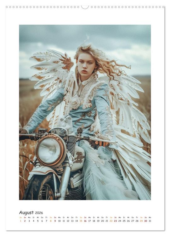 Produktbild: Fahrt ins Abenteuer - Angel-Bikerinnen erkunden die Welt (hochwertiger Premium Wandkalender 2026 DIN A2 hoch), Kunstdruck in Hochglanz