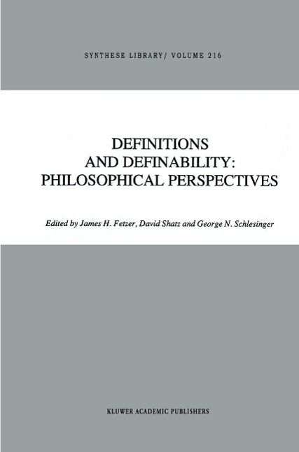 Produktbild: Definitions and Definability: Philosophical Perspectives