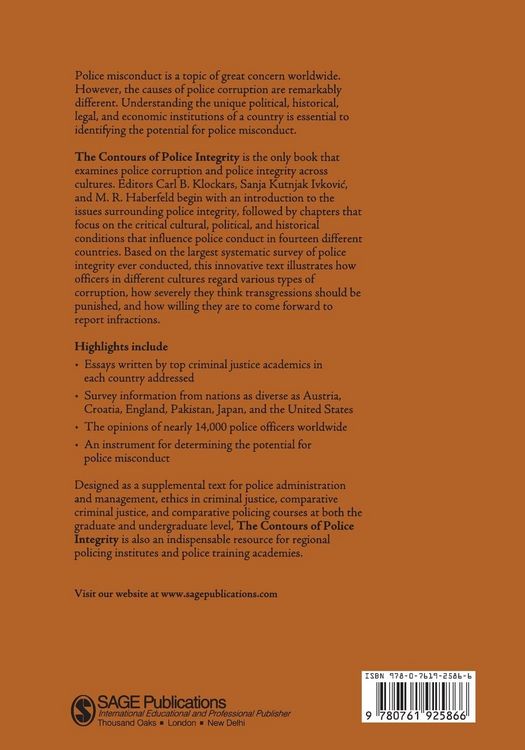 Produktbild: The Contours of Police Integrity
