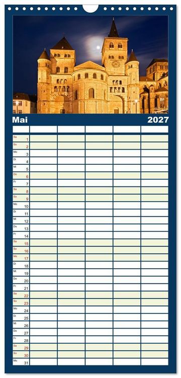 Produktbild: Familienplaner 2027 - R&Ouml;MERSTADT TRIER mit 5 Spalten (Wandkalender, 21 x 45 cm) CALVENDO