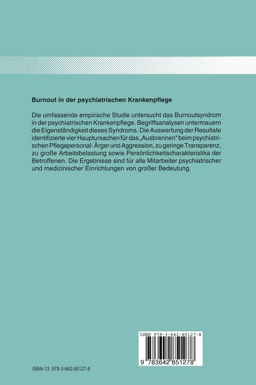 Produktbild: Burnout in der psychiatrischen Krankenpflege