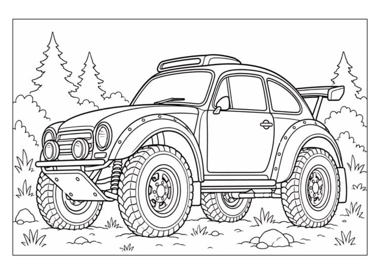 Produktbild: Auto Malbuch f&uuml;r Kinder ab 6 Jahren - Coole Sportwagen