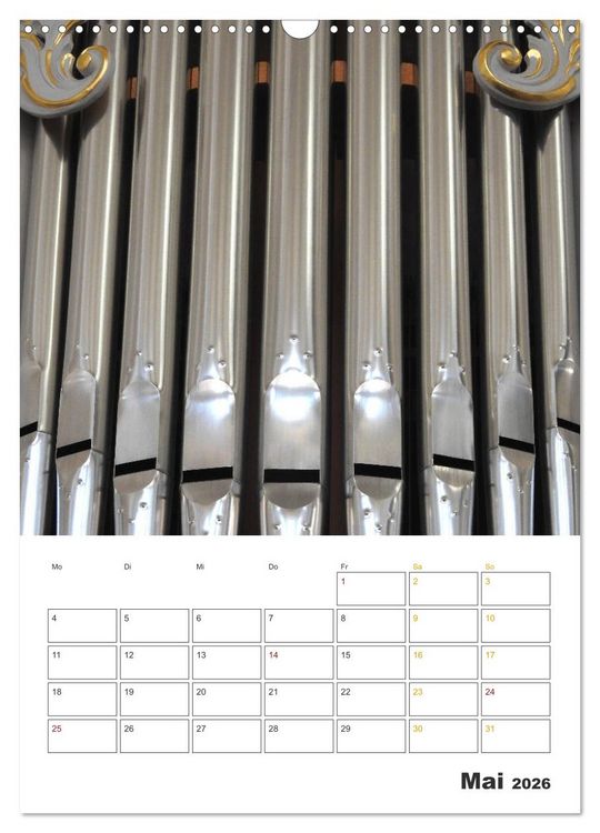Produktbild: Orgeln zum Verlieben! (Wandkalender 2026 DIN A3 hoch), CALVENDO Monatskalender