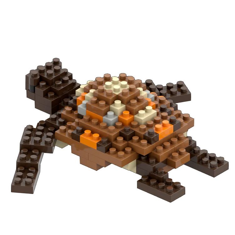 Produktbild: BRIXIES 200095 - Schildkr&ouml;te, 3D Konstruktionsbausatz aus Ministeinen, 103 Teile