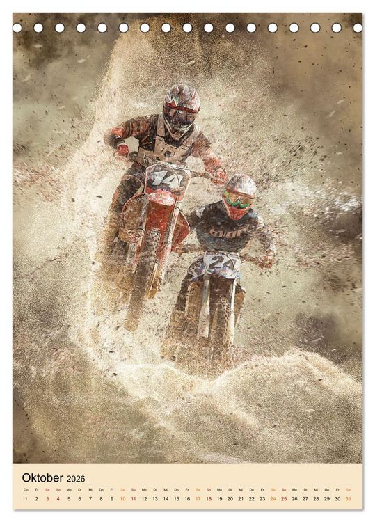 Produktbild: Motocross - Sport der Extreme (Tischkalender 2026 DIN A5 hoch), CALVENDO Monatskalender