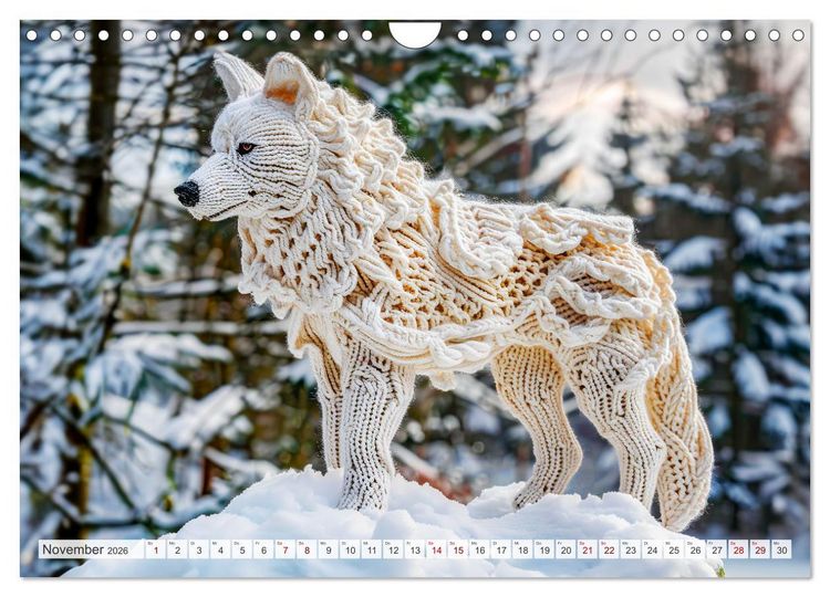 Produktbild: Zauberhafte Wikinger - Nordische Mythologie aus H&auml;kel- und Strickwolle (Wandkalender 2026 DIN A4 quer), CALVENDO Monatskalender
