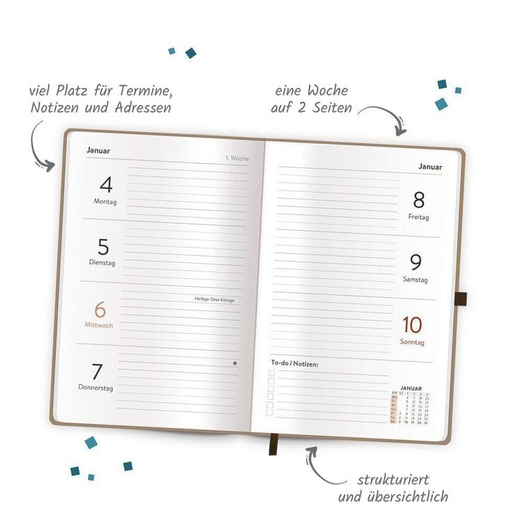 Produktbild: TR&Ouml;TSCH - Taschenkalender A6 Soft Touch Premium Sand 2027