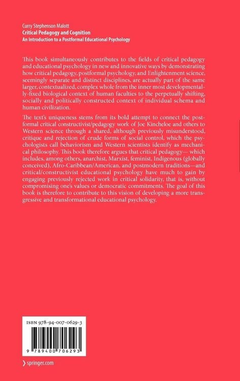Produktbild: Critical Pedagogy and Cognition