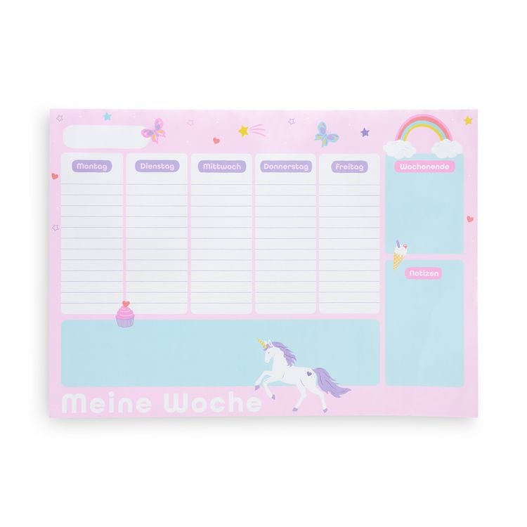Produktbild: Wochenplaner A3 Einhorn