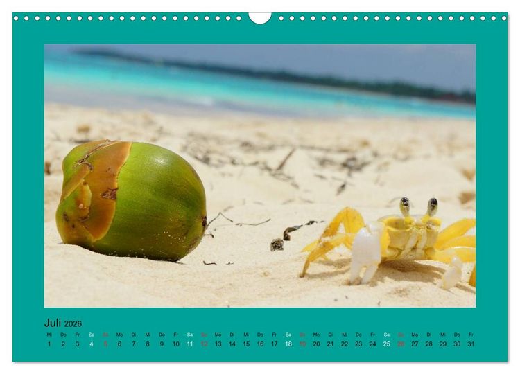 Produktbild: Die sch&ouml;nsten Str&auml;nde Karibik (Wandkalender 2026 DIN A3 quer), CALVENDO Monatskalender
