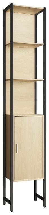 Produktbild: Holz Metall Badm&ouml;bel Badschrank Hochschrank Edino