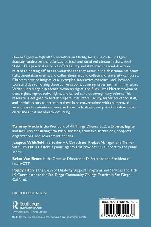Produktbild: How to Engage in Difficult Conversations on Identity, Race, and Politics in Higher Education