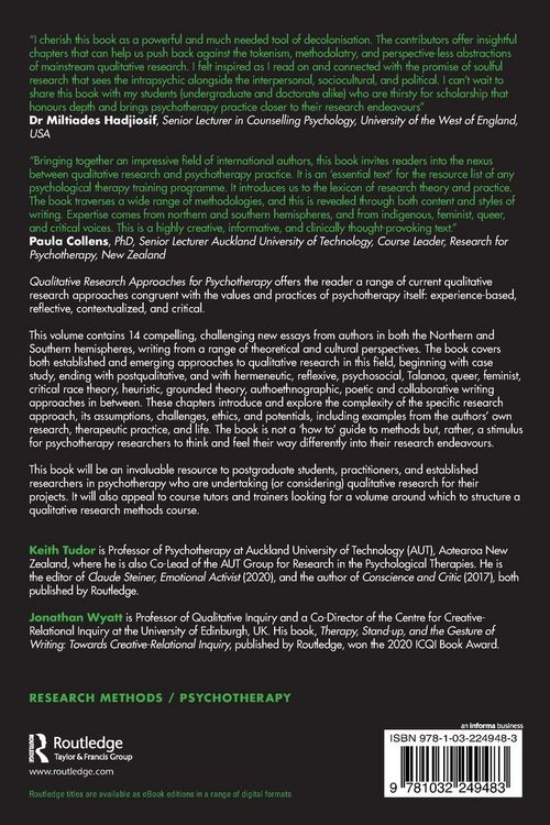 Produktbild: Qualitative Research Approaches for Psychotherapy