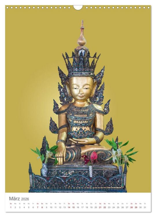 Produktbild: Buddha tr&auml;gt Gold (Wandkalender 2026 DIN A3 hoch), CALVENDO Monatskalender