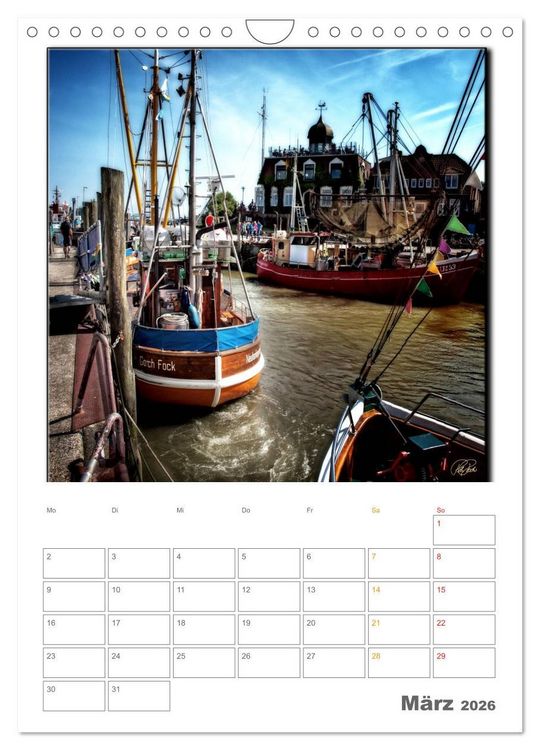 Produktbild: Ostfriesland - Hafen Neuharlingersiel (Wandkalender 2026 DIN A4 hoch), CALVENDO Monatskalender
